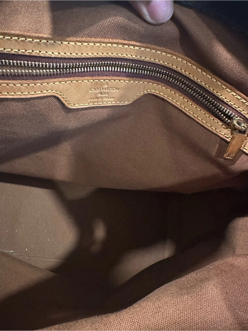 Louis Vuitton Monogram Canvas Tote with Tan Vachetta Straps